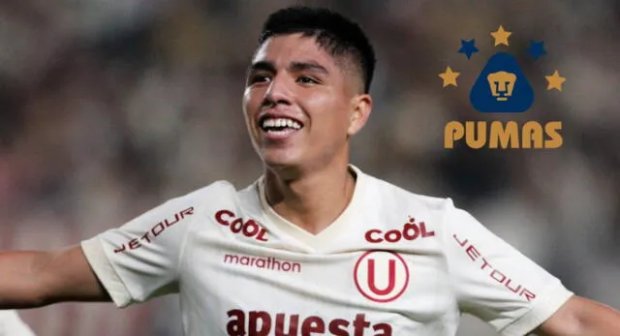 Piero Quispe deja Universitario y jugará en Pumas UNAM de Mexico